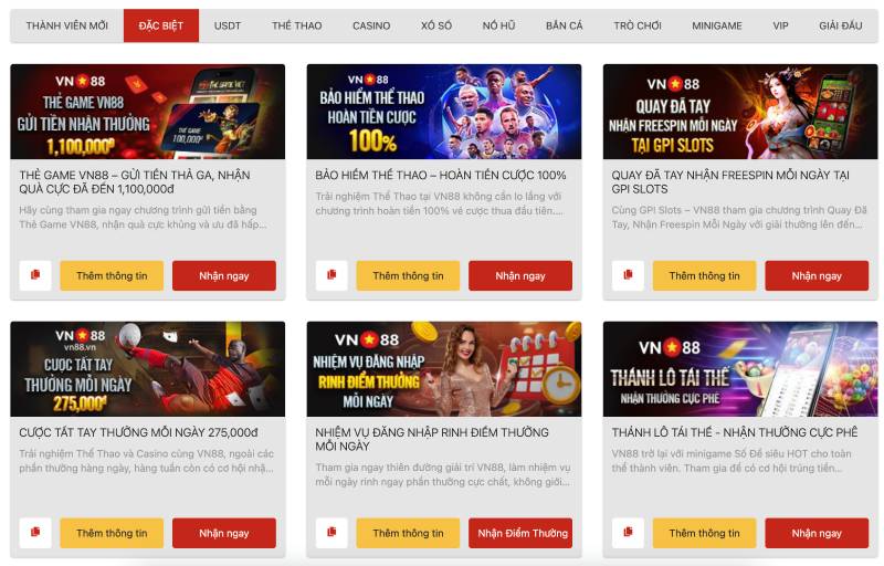 VN88 abra - link vào VN88 thương hiệu nhà cái casino số #1 châu Á 6 Chuong Trinh Khuyen Mai Hap Dan